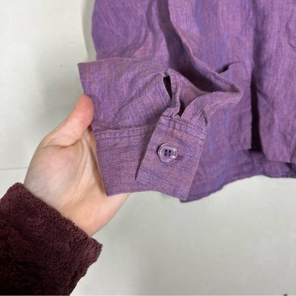 Cleo Dublin Ireland 100% Irish Linen Top Size XL - Picture 6 of 9